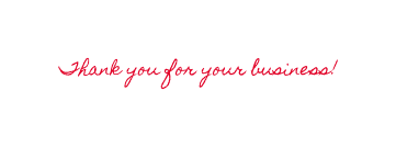 Thank you for your business!