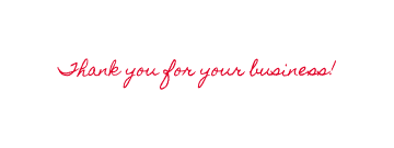 Thank you for your business!